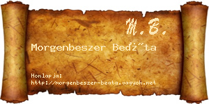 Morgenbeszer Beáta névjegykártya